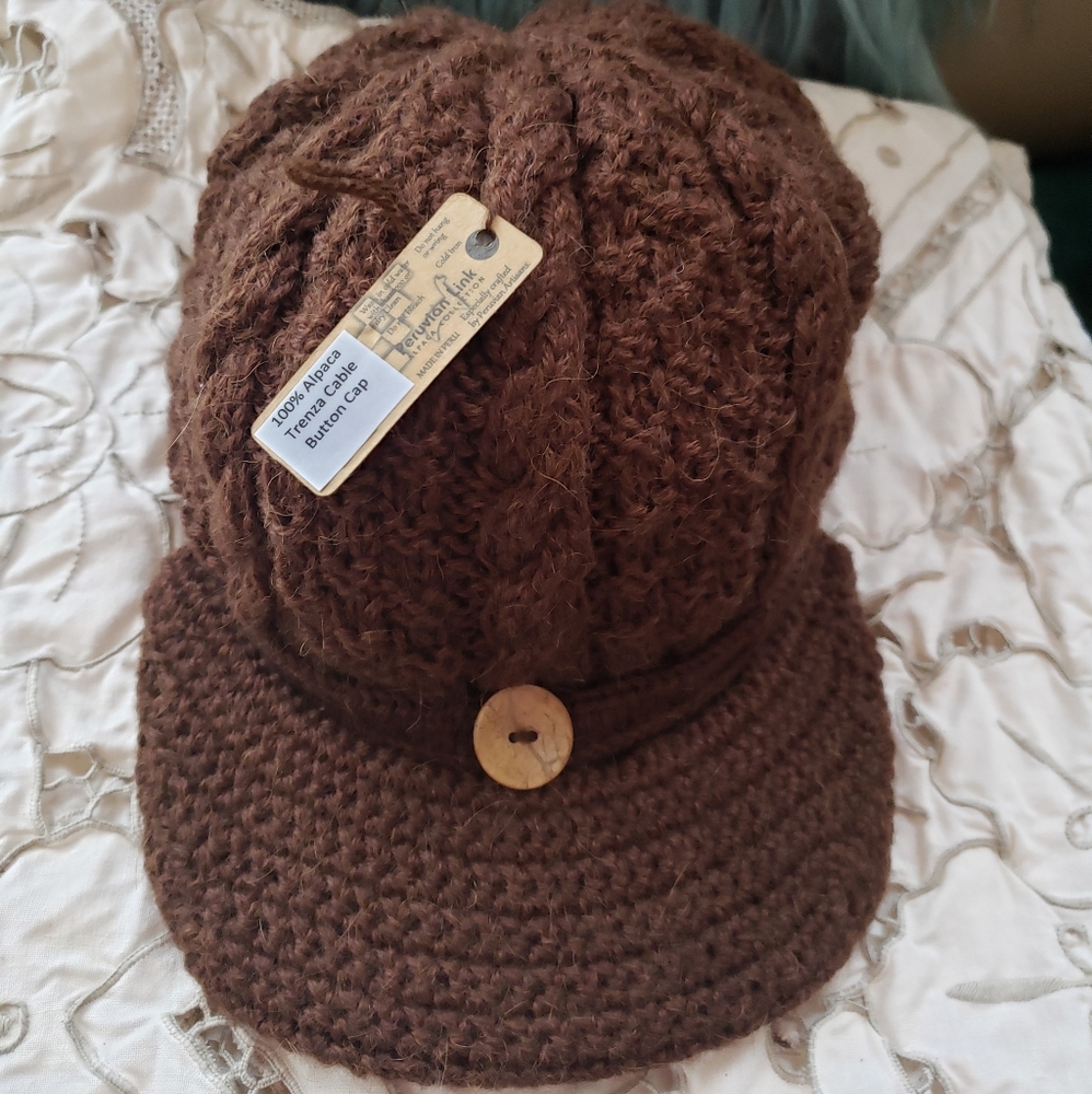 💯% Alpaca Cable knit Hat - Washable!